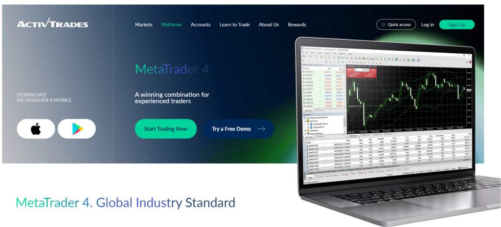 The ActivTrades MetaTrader 4 platform is highly enriched with many features, is easy to use, and is highly intuitive.