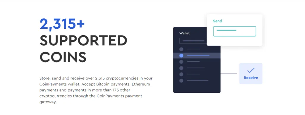 2,315+ Supported coins
