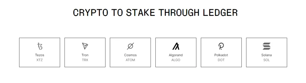 Crypto to Stake Through Ledger