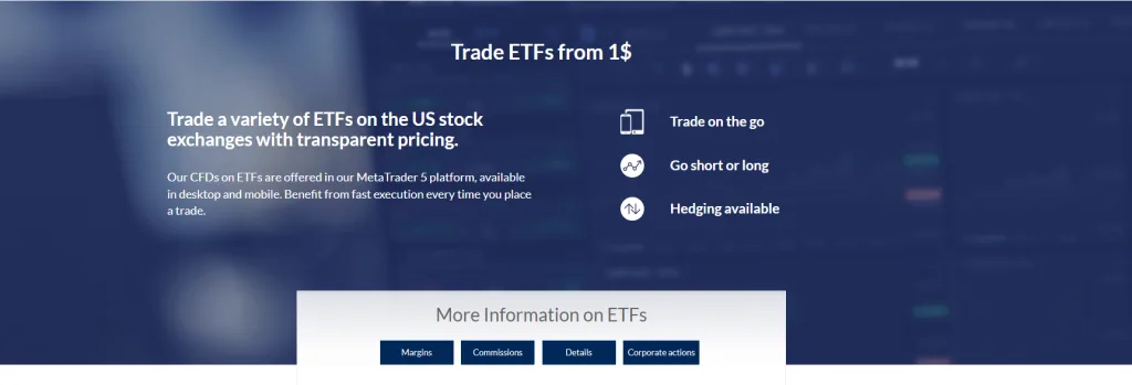 Trade ETFs from 1$