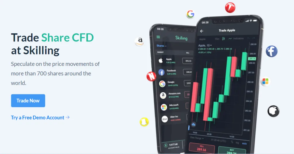 Trade share CFD at skilling