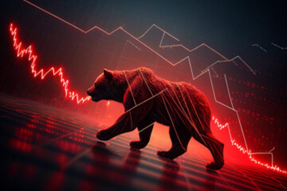 a bear walking in a graph line background