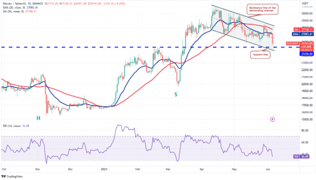 Potential Support levels for recovery in Bitcoin price