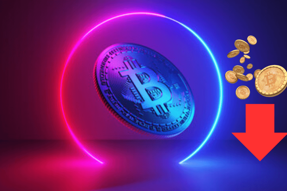 Downward turn of bitcoin