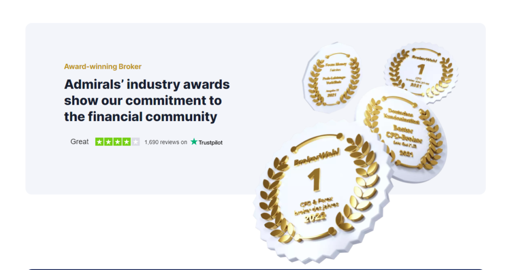 Admirals’ industry awards show our commitment to the financial community