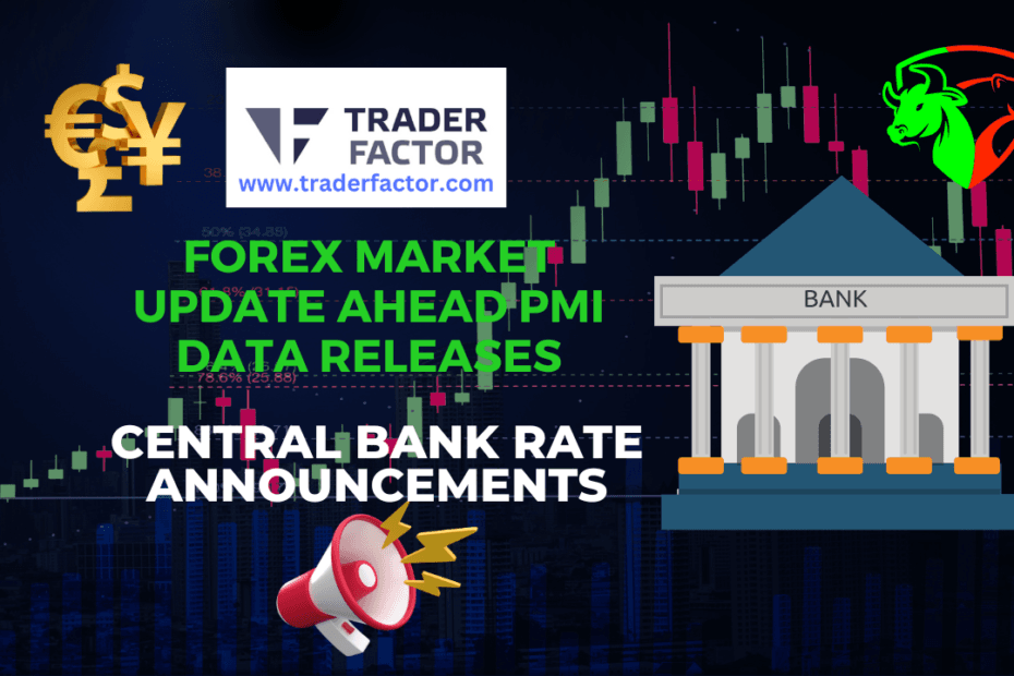 Forex Market Update Ahead PMI Data Releases, Central Bank Rate Announcements