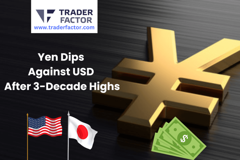 Yen Dips Against USD After 3-Decade Highs