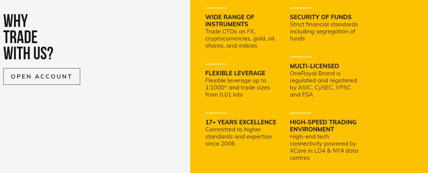 OneRoyal Why Trade with us