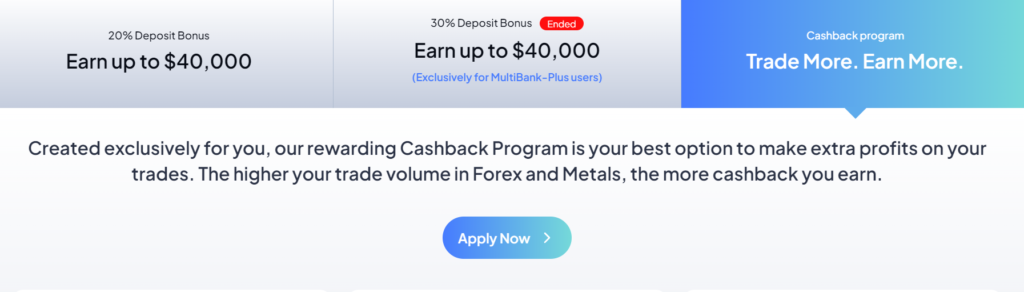 MultiBank Group Pick your Trading Bonus