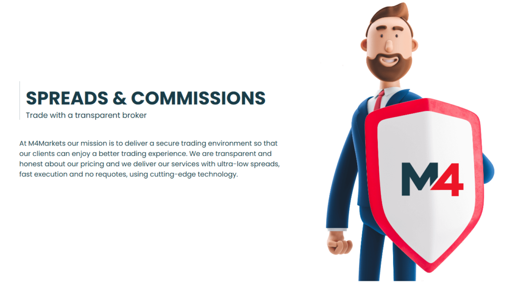 M4 Markets SPREADS & COMMISSIONS