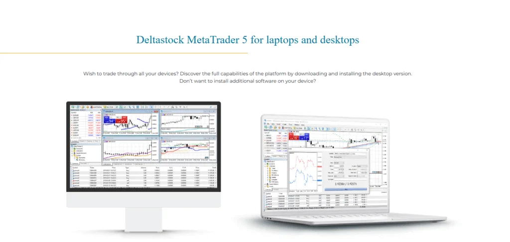 DeltaStock - Deltastock MetaTrader 5 for laptops and desktops