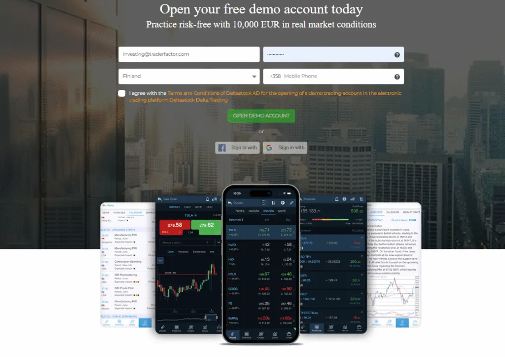 DeltaStock - Open your free demo account today