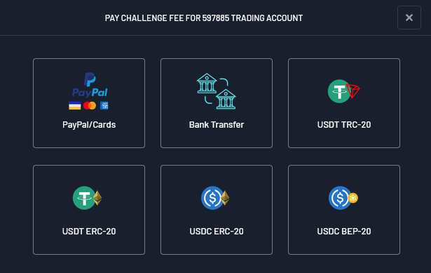 FundedFast - Payment methods