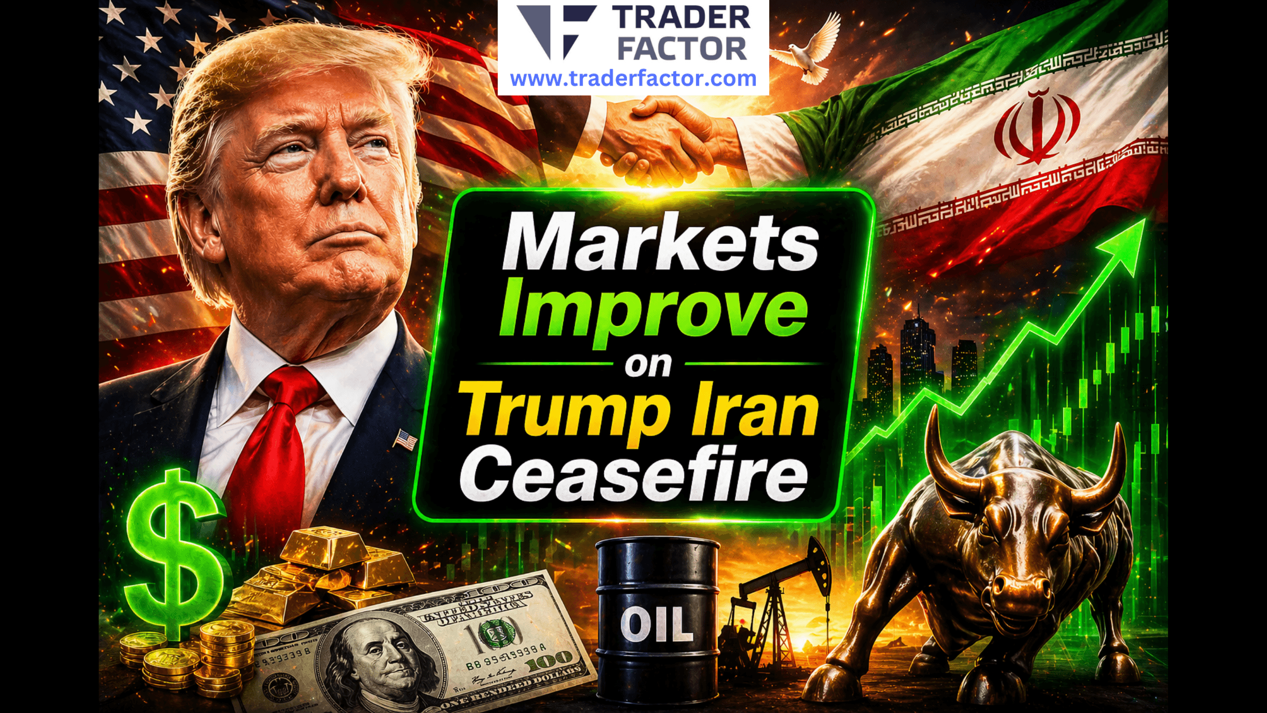 Markets Improve on Trump Iran Ceasefire