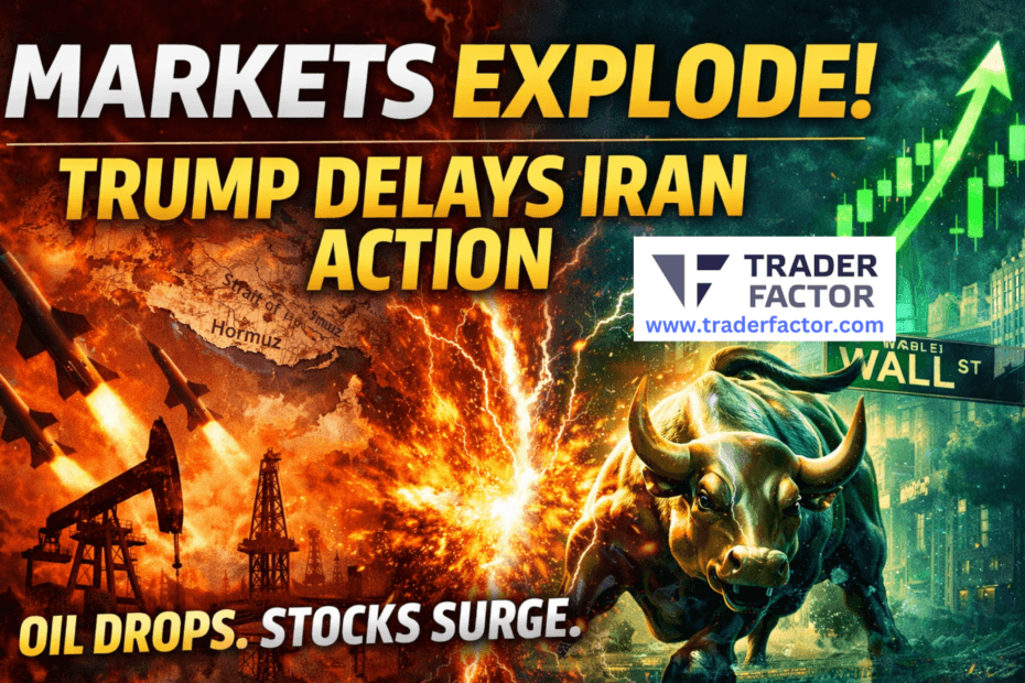 Markets Surge After Trump Delays Iran Strike Oil Crashes, Gold & Stocks Rally-TraderFactor