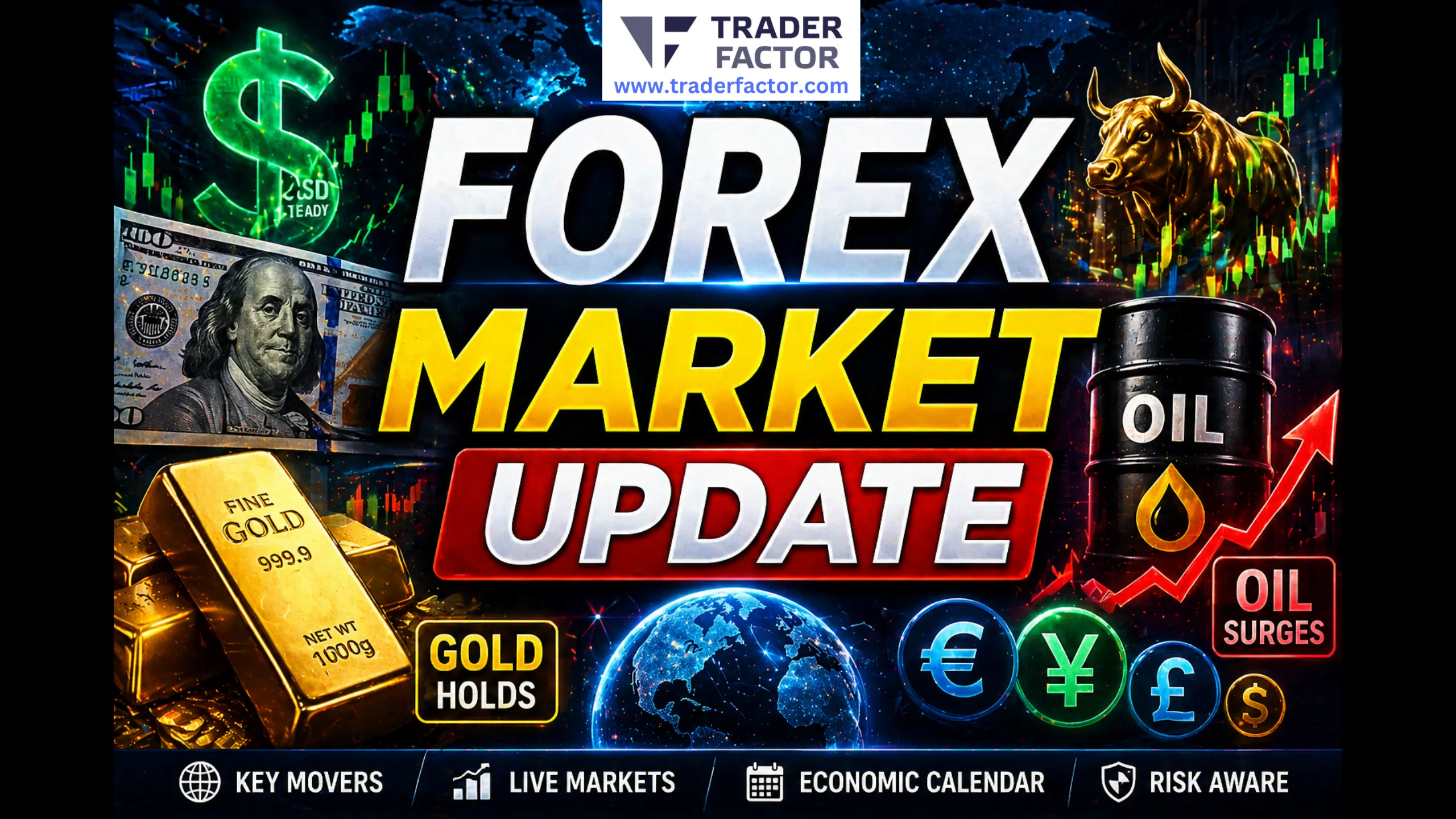 Forex Market Today: Key Movers USD, Yen, Gold and Oil