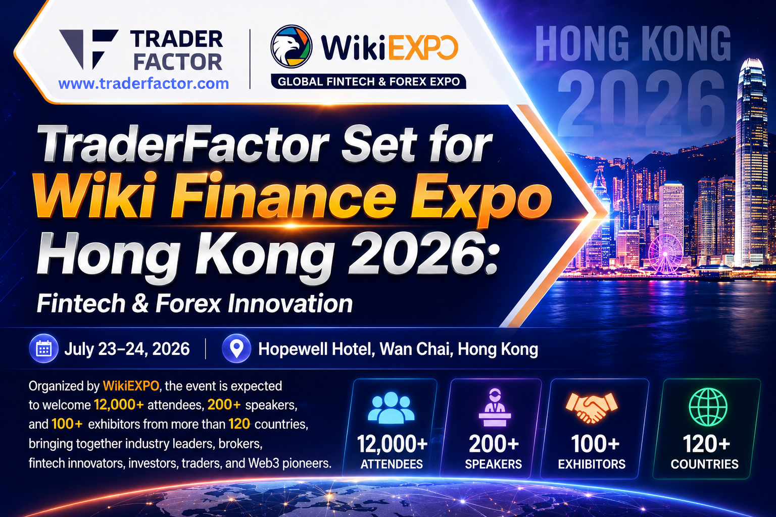 TraderFactor to Join Wiki Finance Expo Hong Kong 2026 as Global Forex and Fintech Partnerships Expand