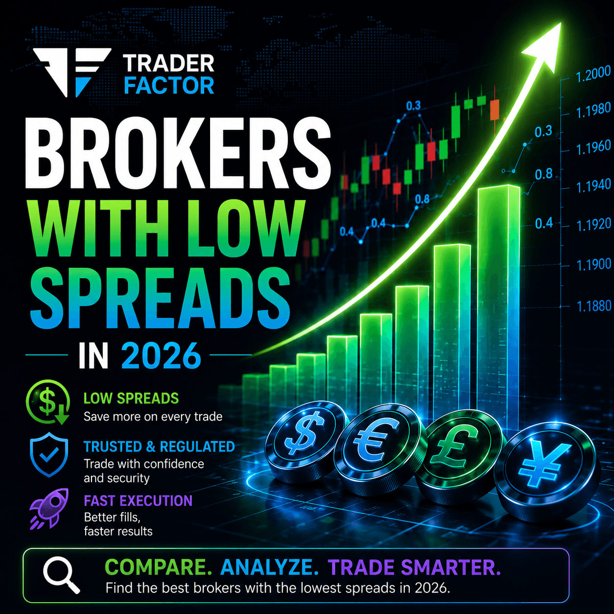 Best Brokers With Low Spreads in 2026-TraderFactor