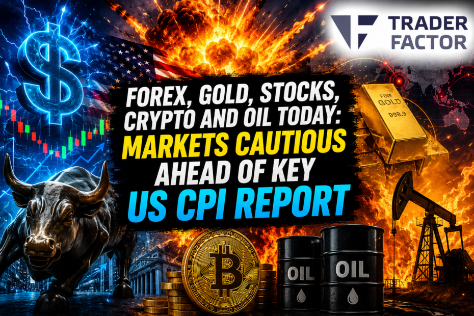 Forex, Gold, Stocks, Crypto and Oil Today Markets Cautious Ahead of Key US CPI Report