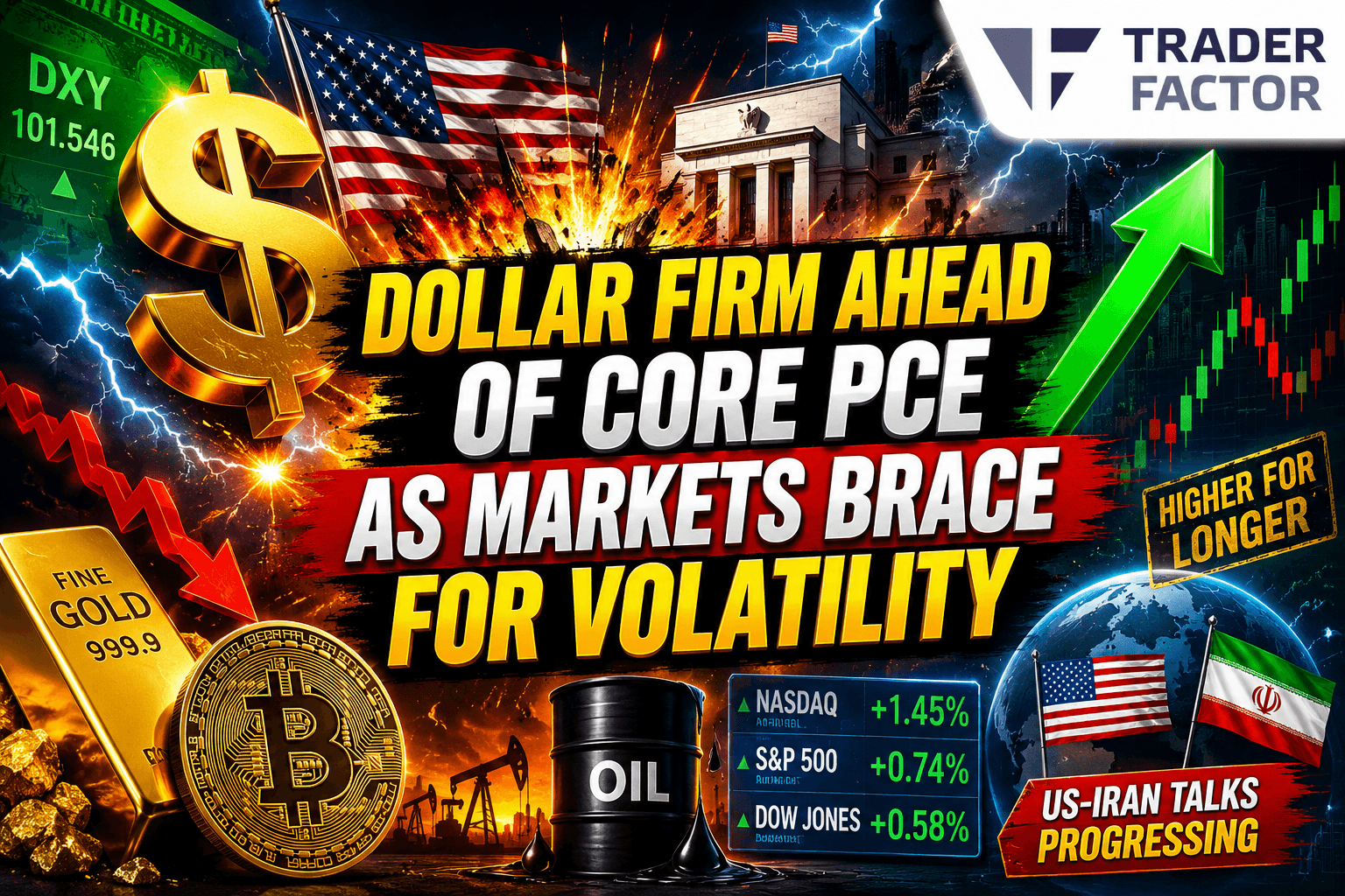 Forex Market Today Dollar Rally Ahead of Core PCE as Gold, Bitcoin and Forex Markets Brace for Volatility