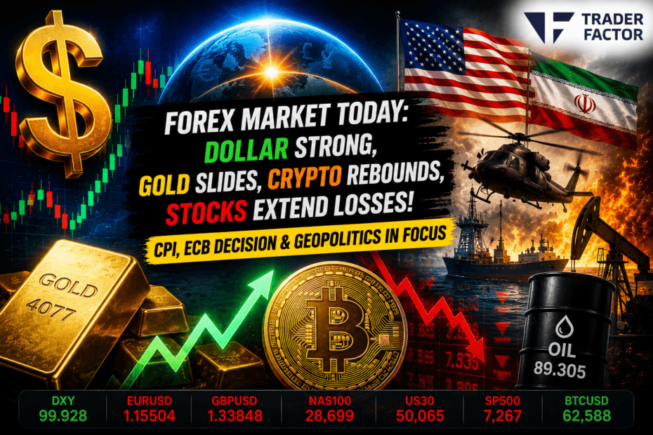 Forex Market Today Markets React as Dollar Holds Firm, Gold Slides, Crypto Rebounds and Stocks Extend Losses