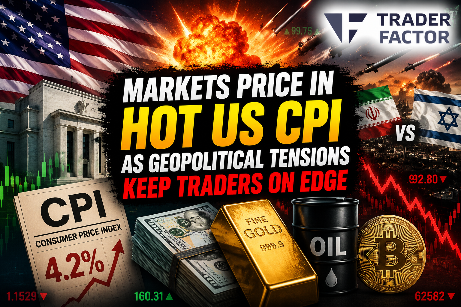 Market Outlook Markets Price in Hot US CPI as Geopolitical Tensions Keep Traders on Edge