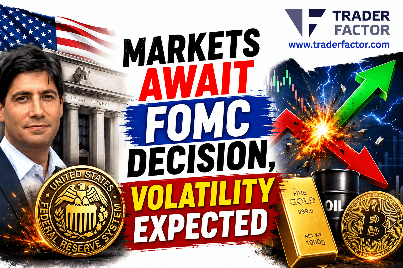 Markets Await FOMC Decision as Dollar, Gold, Forex, Crypto and Yen Brace for Volatility