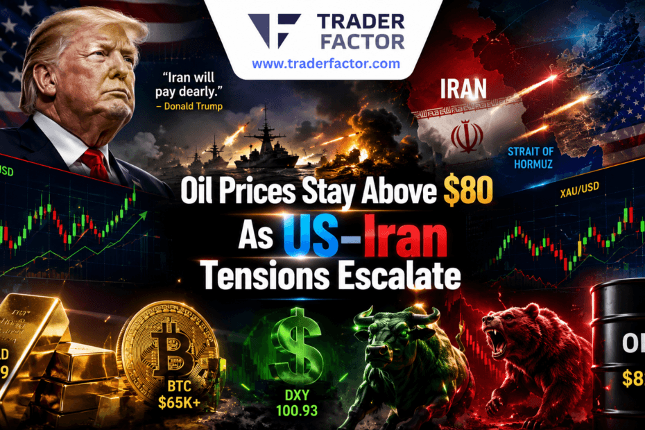 Forex Market Today Oil Prices Stay Above $80 as US-Iran Tensions Lift Gold, Support the Dollar and Pressure Stocks & Crypto