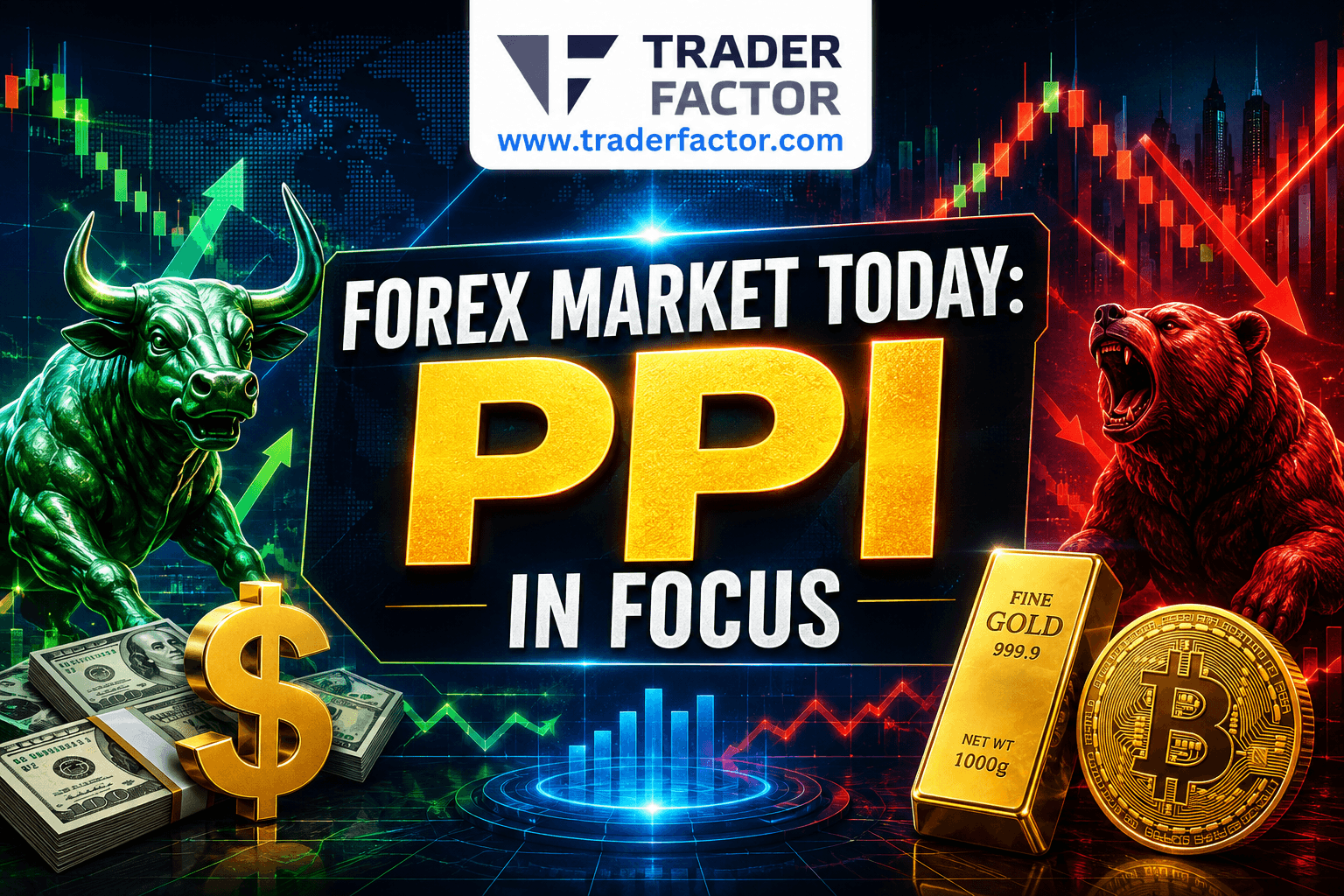 Forex Market Today PPI in Focus as Gold, Stocks, Dollar, Oil and Crypto React to US-Iran Tensions