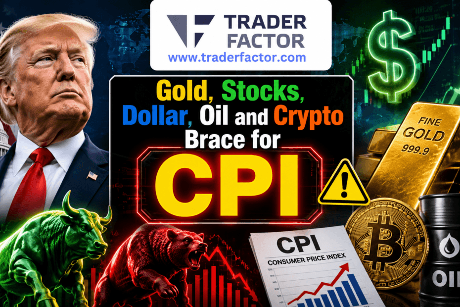 Gold, Stocks, Dollar, Oil and Crypto Brace for CPI as US-Iran Tensions Fuel Market Volatility