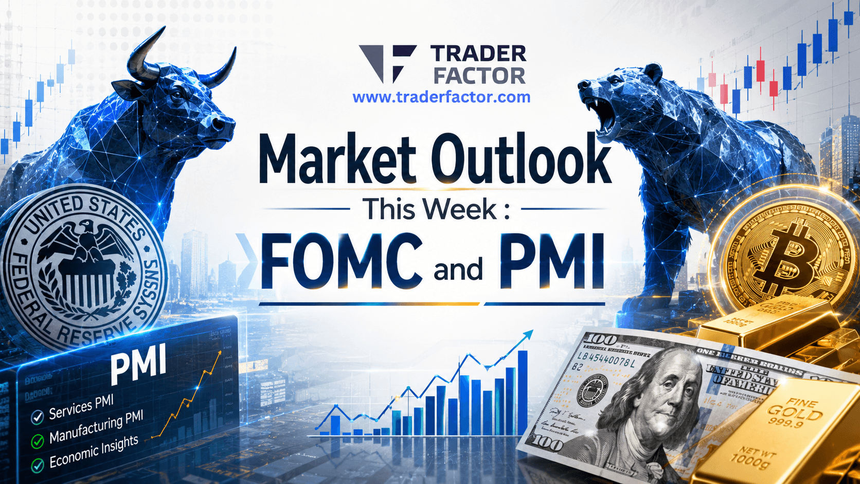 Market Outlook Report Dollar, Gold, Oil, Crypto & Stocks Brace for FOMC Minutes and PMI