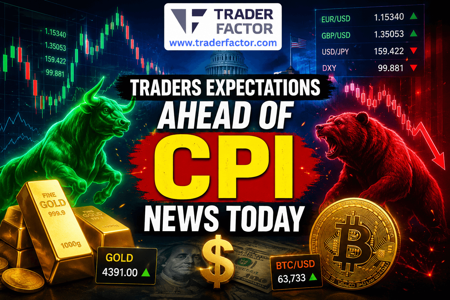 Market Report Traders Expectations Ahead of CPI News Today
