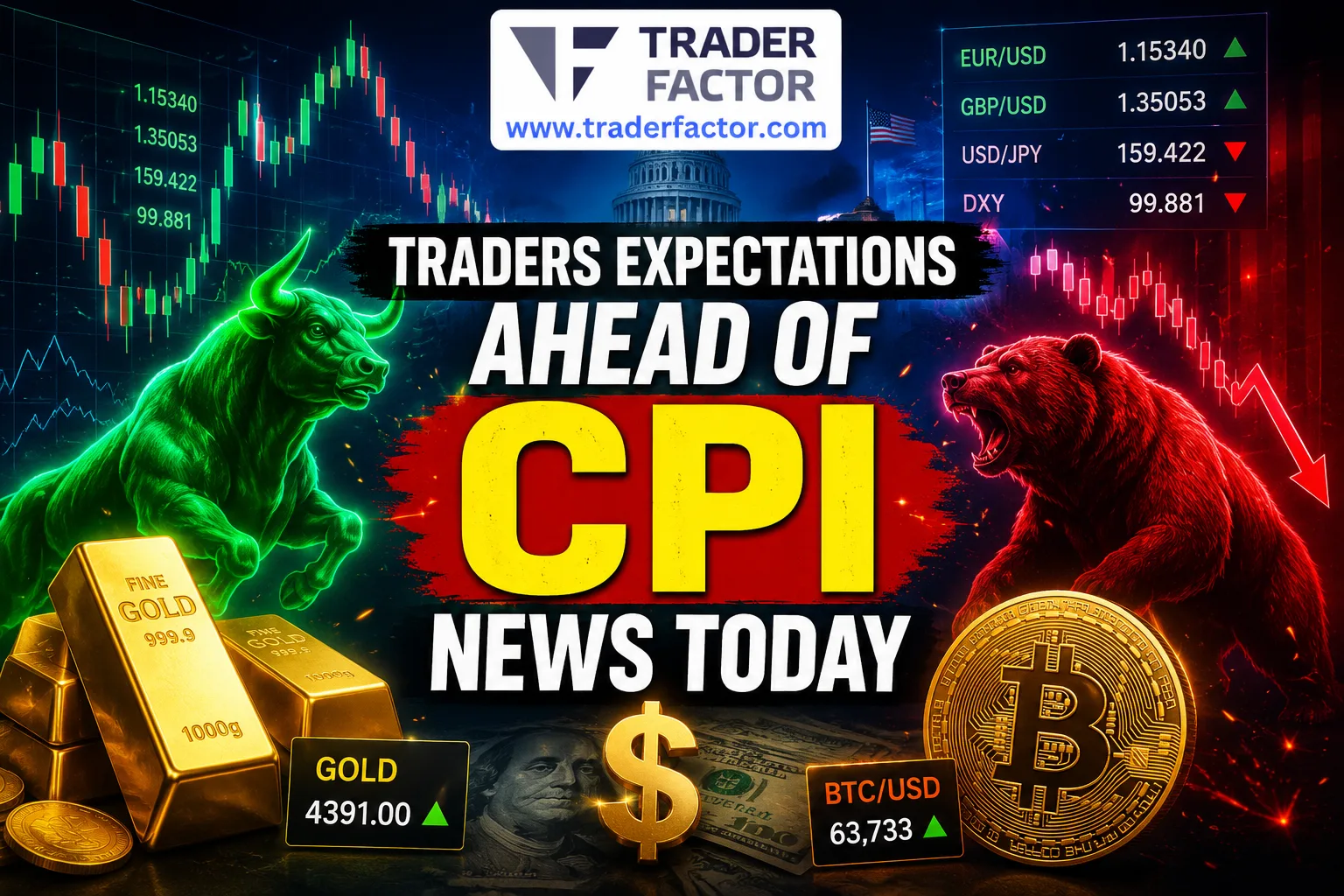Market Report Traders Expectations Ahead of CPI News Today