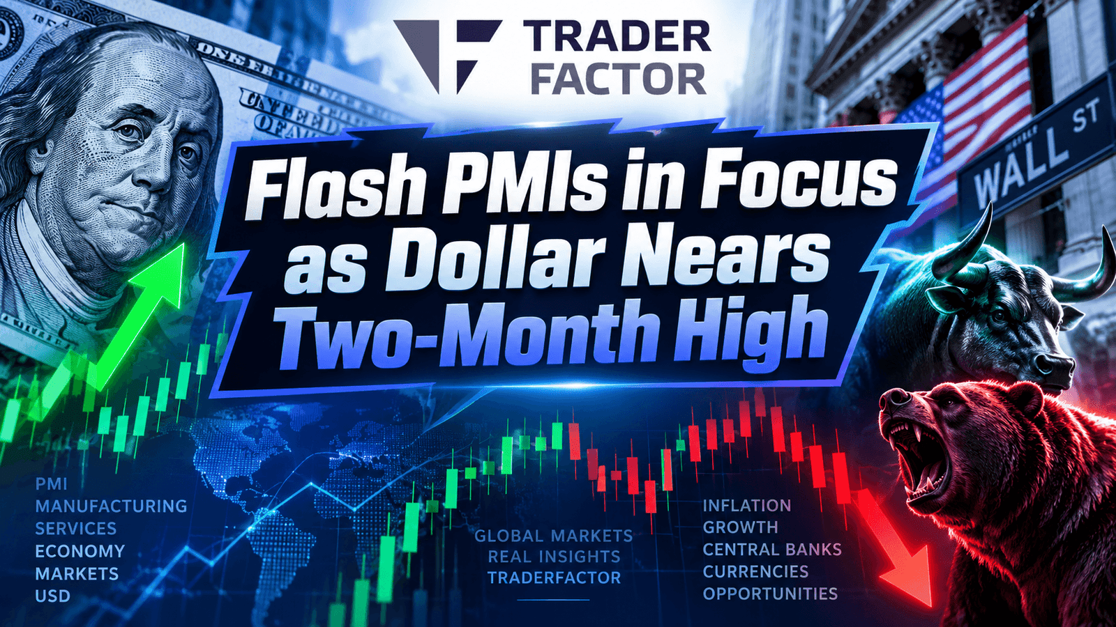 Forex Market Today Flash PMIs in Focus as Dollar Nears Two-Month High and Aussie Manufacturing Contracts