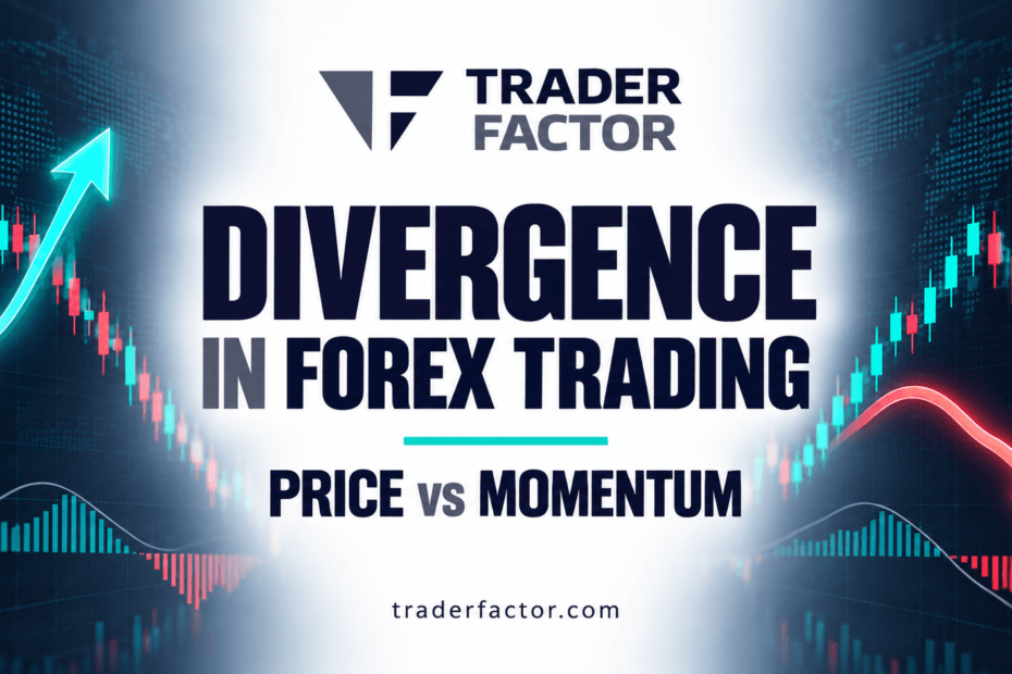 TraderFactor thumbnail titled “Divergence in Forex Trading”.