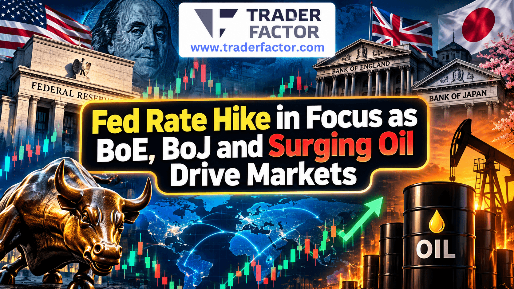 Market Outlook This Week Fed Rate Hike in Focus as BoE, BoJ and Surging Oil Drive Markets