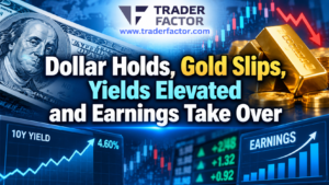 Dollar Holds Near 102 as Gold Slips, Yields Stay Elevated and Earnings Take Over