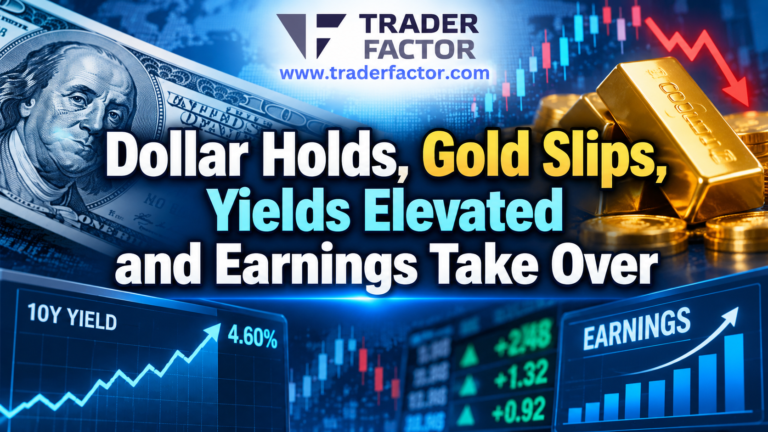 Dollar Holds Near 102 as Gold Slips, Yields Stay Elevated and Earnings Take Over